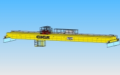 3D modelovanie dvojnosníkového mostového žeriava GDMJ 10t, 35m