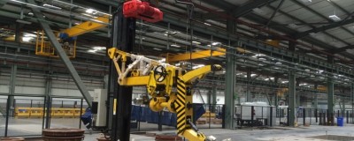 Elektrick lanov kladkostroje pre robotick zvracie stanice v Indii