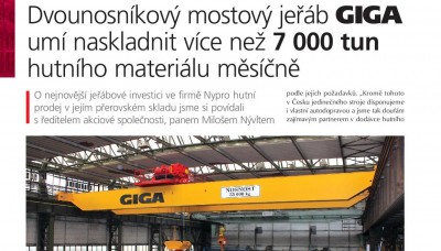 Technika a Trh, 2017/04, Dvojnosníkový mostový žeriav GDMJ 40t/25,4m, NYPRO