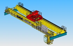 3D modelovanie žeriava GDMJ 80 t-12,5 t-25,1m v SolidWorks, Sokolovská uhoľná